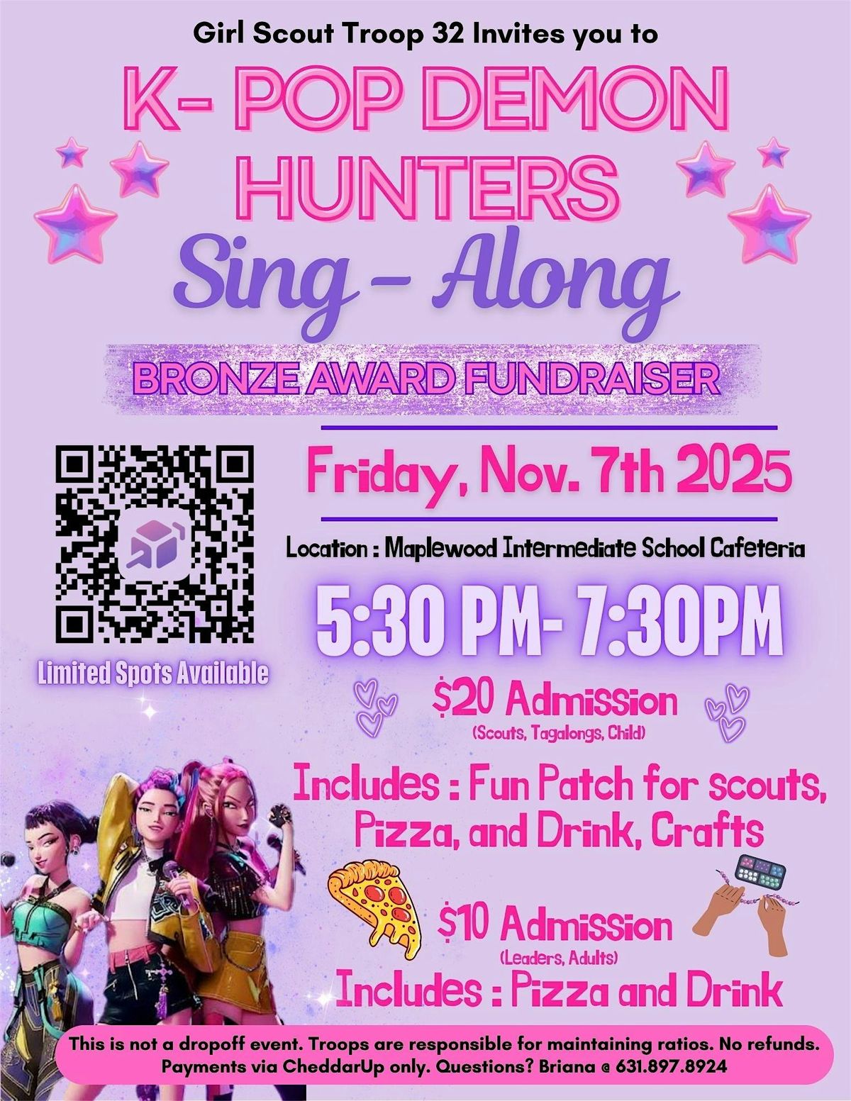 K-POP DEMON HUNTERS SING-ALONG: Girl Scout Bronze Award Fundraiser