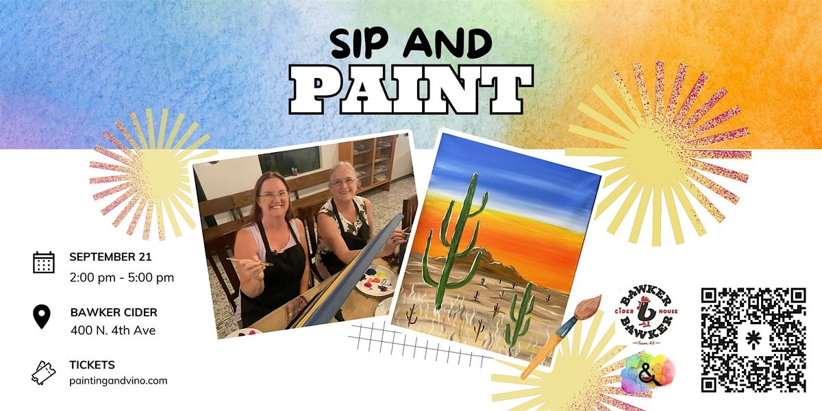 Sepia Sunset Paint and Sip at Bawker Cider