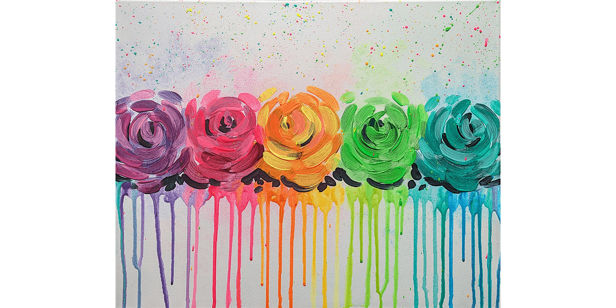 A Rainbow of Roses - Paint and Sip in Phoenix | Classpop!\u2122