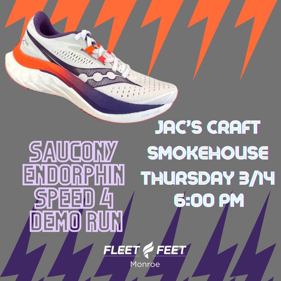 Saucony Endorphin Speed 4 Demo Run JACS JAC's Craft Smokehouse