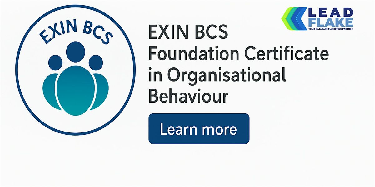 EXIN BCS Organizational Behavior Foundation Training in Singapore