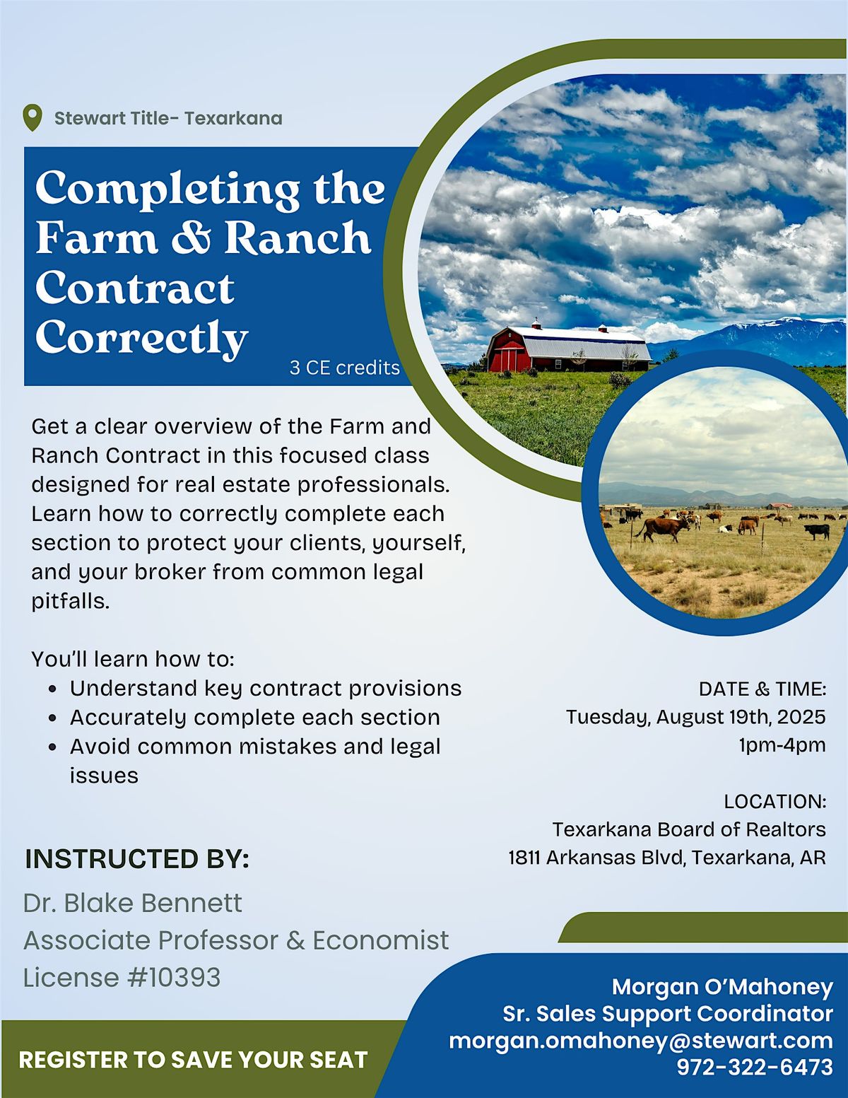 CE Class: Completing the Farm & Ranch Contract Correctly