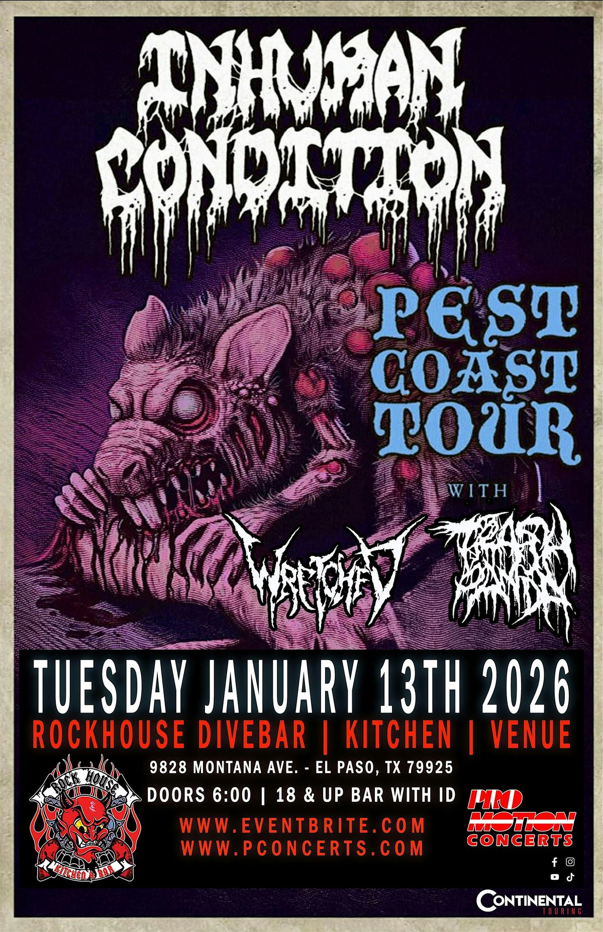 Inhuman Condition "PEST COAST TOUR "