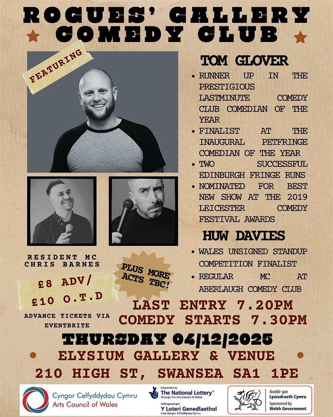 Rogues' Gallery Comedy Club: Tom Glover + Huw Davies