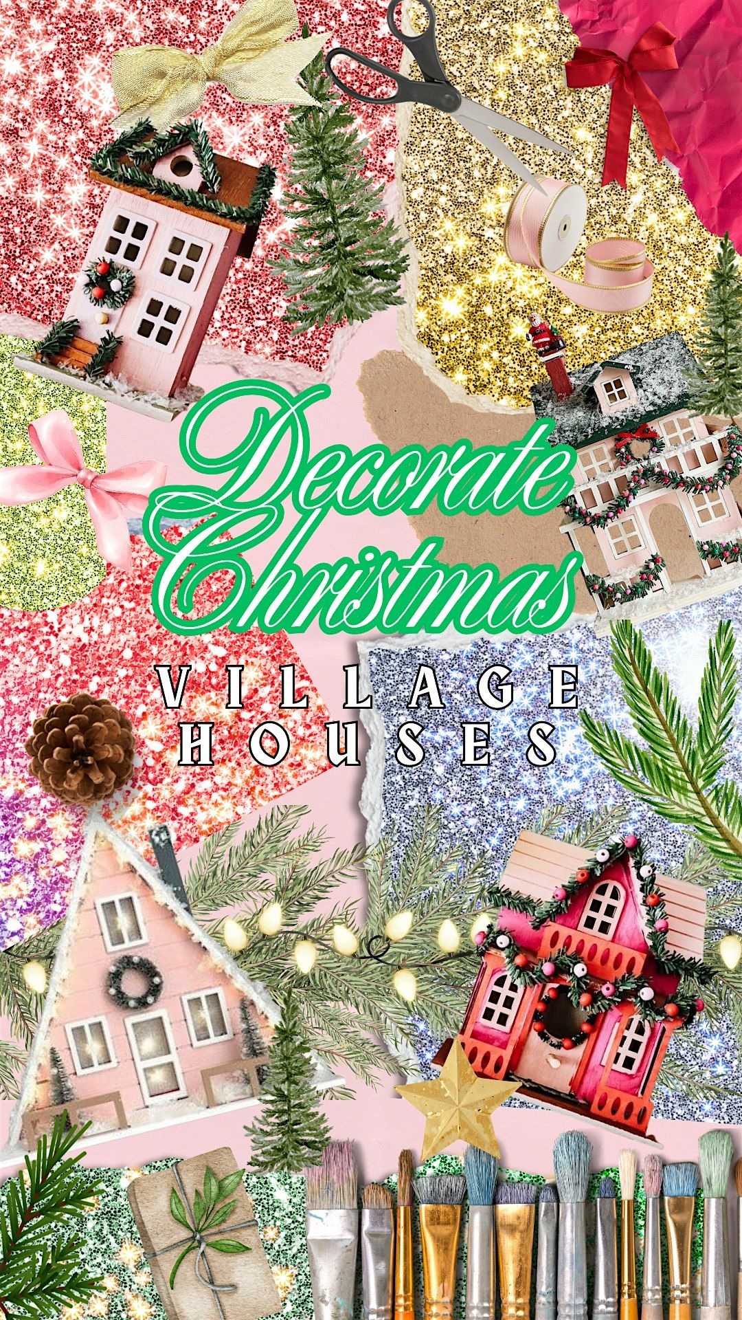 Amigas Christmas Village BYOH(Decorate mini houses)