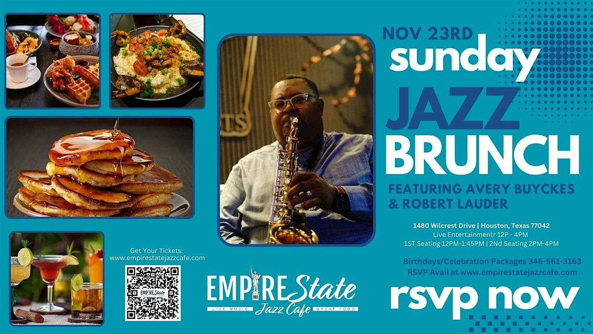 11\/23 - Sunday Jazz Brunch w\/ Avery Buyckes & Robert Lauder (Noon Seating)