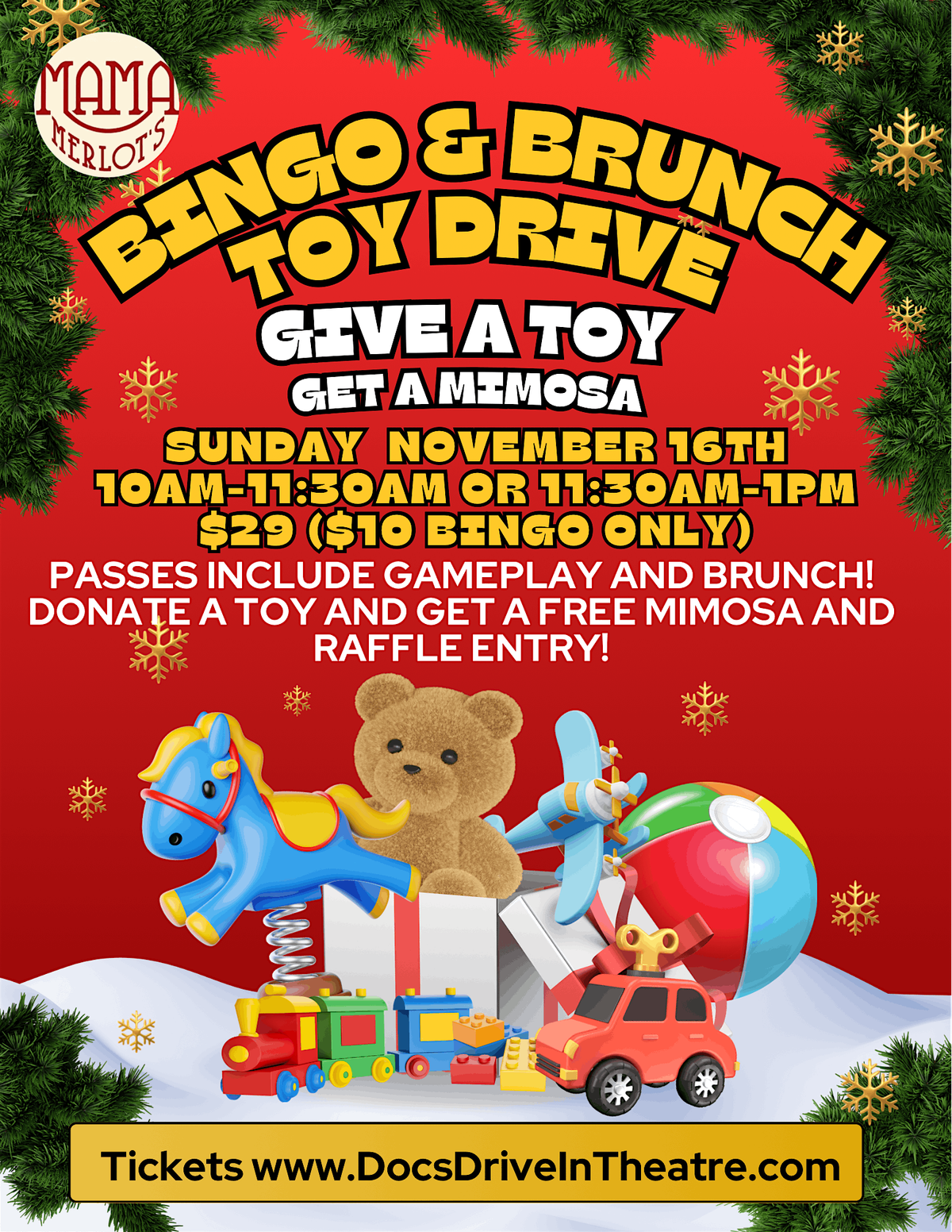 Give a Toy: Bingo & Brunch at the Speakeasy