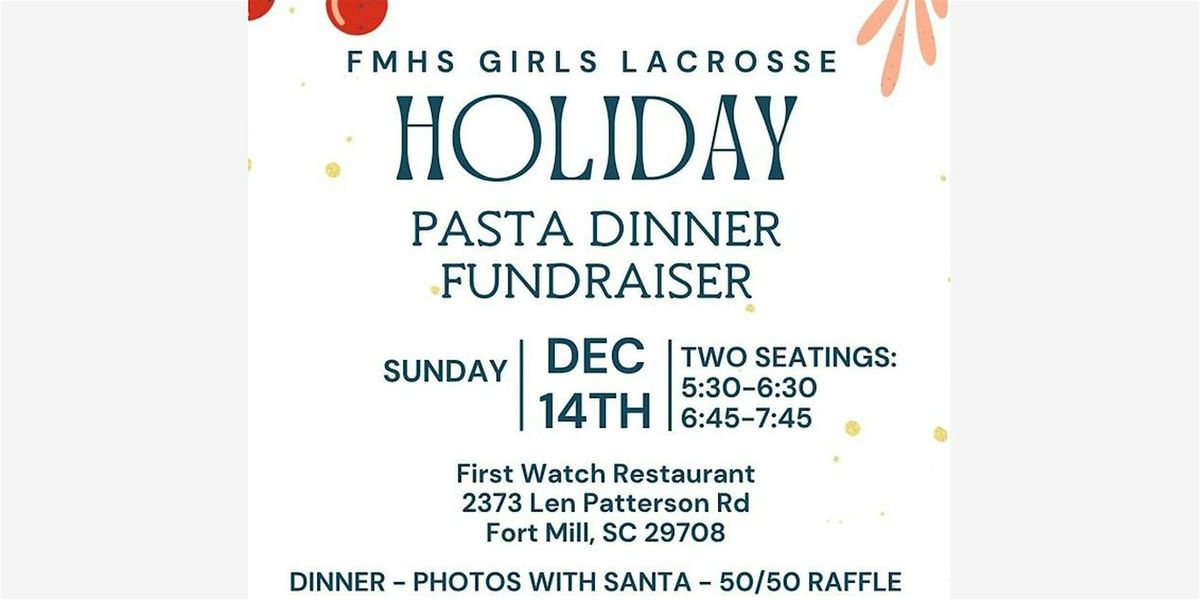 Holiday Penne Pasta Dinner Fundraiser for FMHS Girls Lacrosse