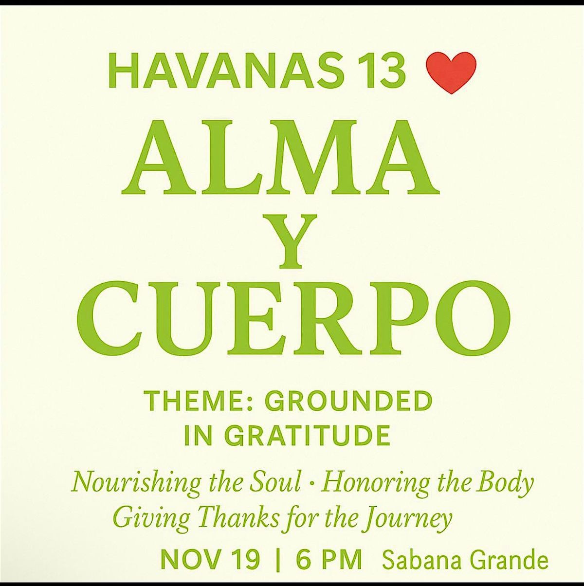 Alma y Cuerpo Gratitude and Grounding