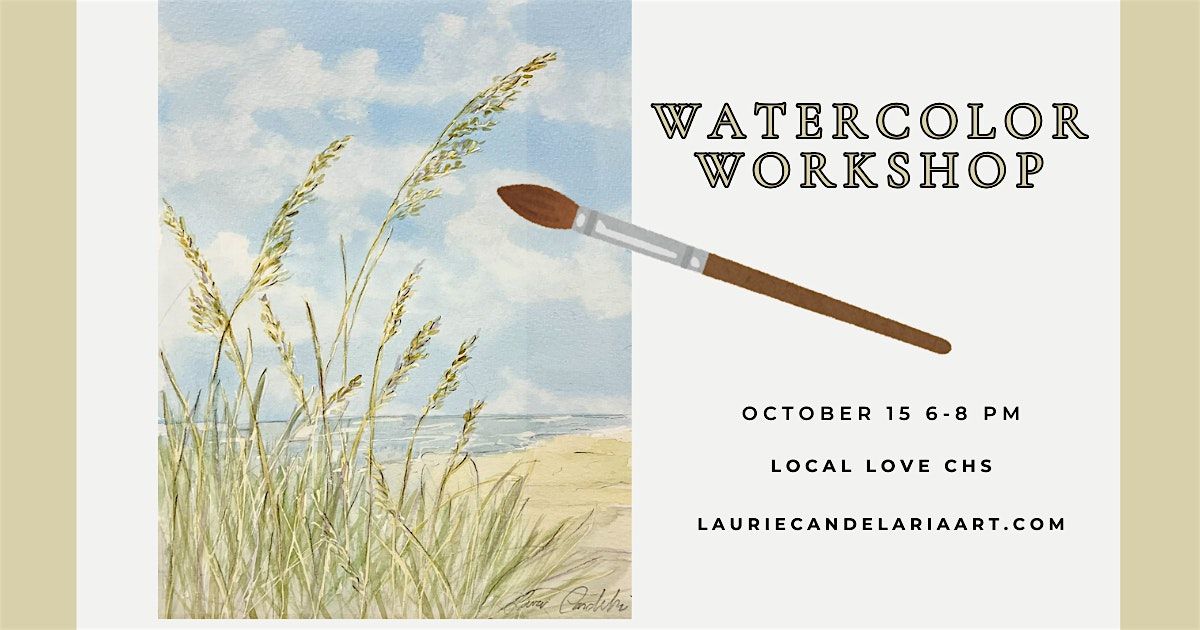 Watercolor Workshop- Sea Oats- Blue Sky