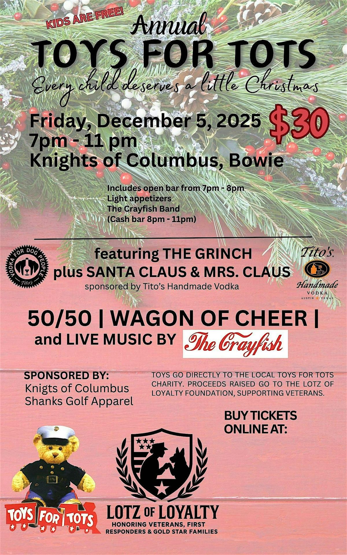 Annual Toys For Tots Charity Event