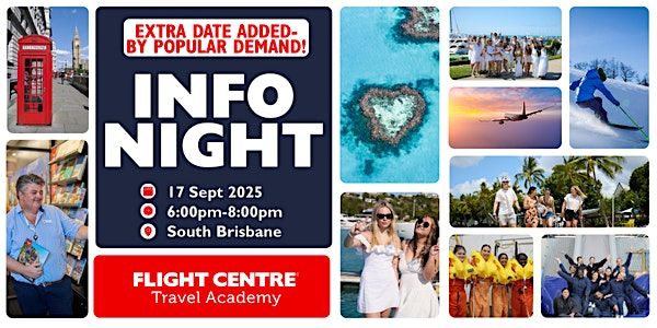 Flight Centre Travel Academy - Brisbane Info Night September 2025