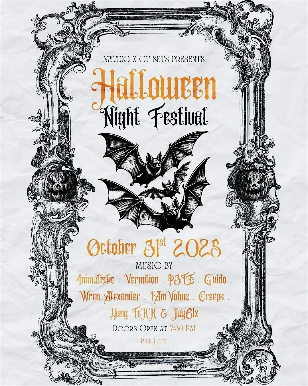 Mythic x CT Sets Presents: Halloween Night Music Festival & Costume Contest