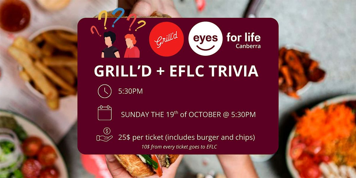 Grill'd x Eyes For Life Canberra Fundraising Dinner