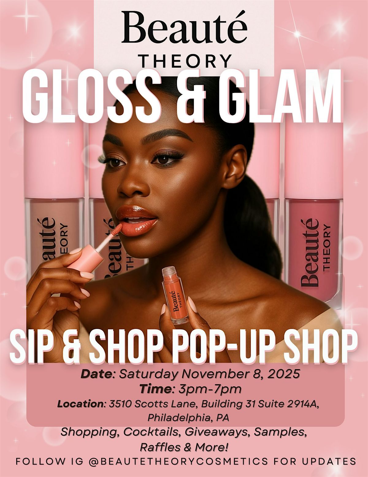 Gloss & Glam: Beaut\u00e9 Theory Pop-up Shop