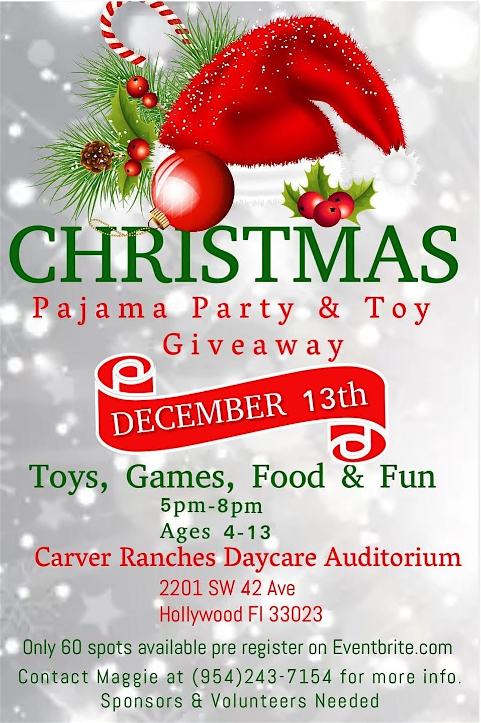 Christmas Pajama Party & Toygiveaway