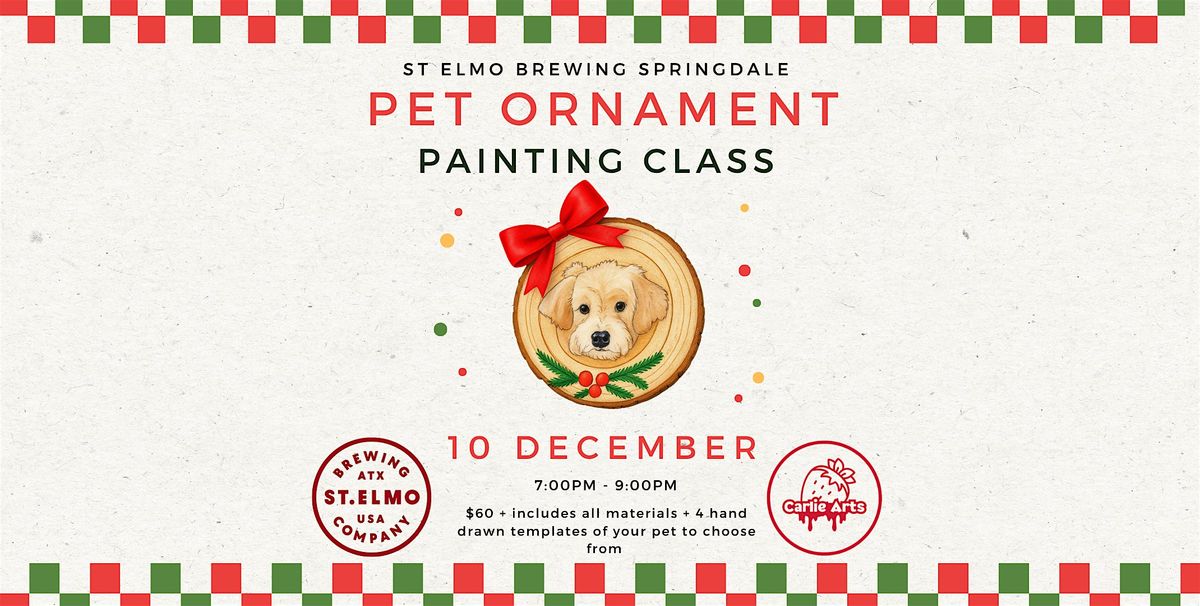 Copy of Paint Your Pet: Ornament Edition