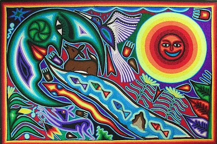 Huichol Yarn painting