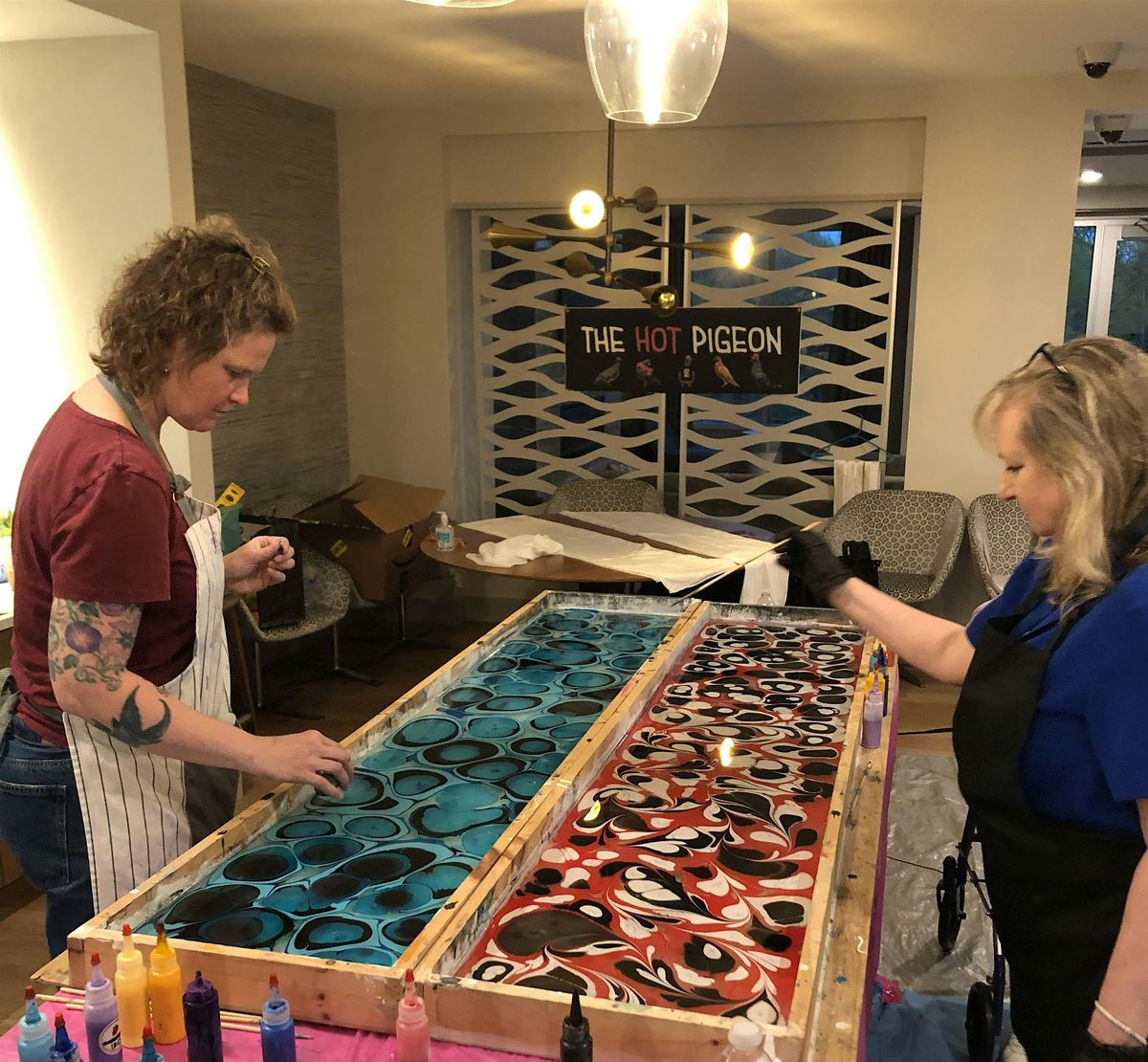 Silk Scarf Marbling Holiday SALE- the Magic is NOW  $40ea