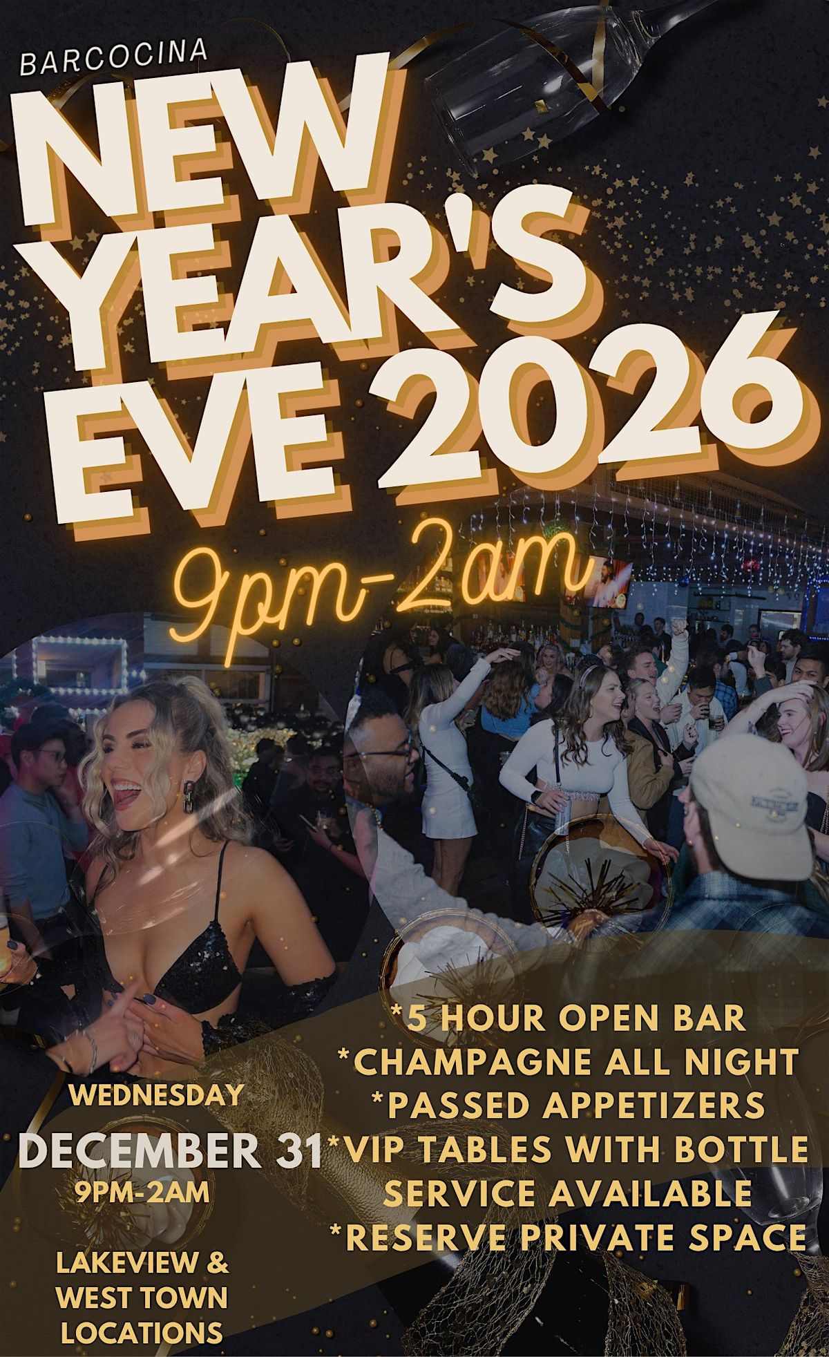 NYE 2026 at Barcocina Lakeview!