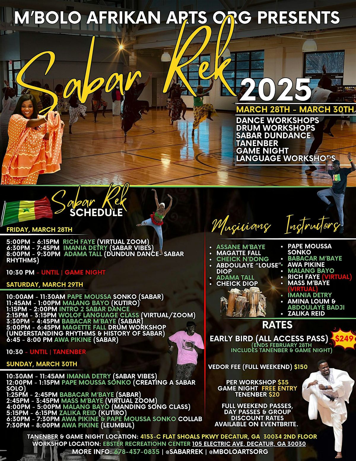 Sabar Rek 2025 at Ebster Recreation Center, Decatur on 28th March, 2025