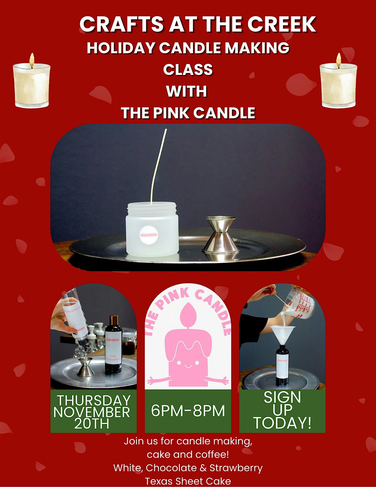Crafts at the Creek - Candle Making with The Pink Candle
