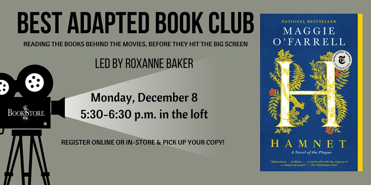 Best Adapted Book Club Reads "Hamnet" by Maggie O'Farrell