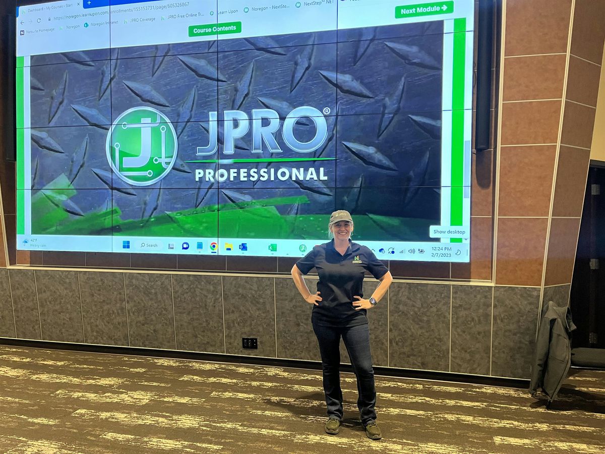 JPRO Certification Thur Sept 11th 10AM-1:30PM