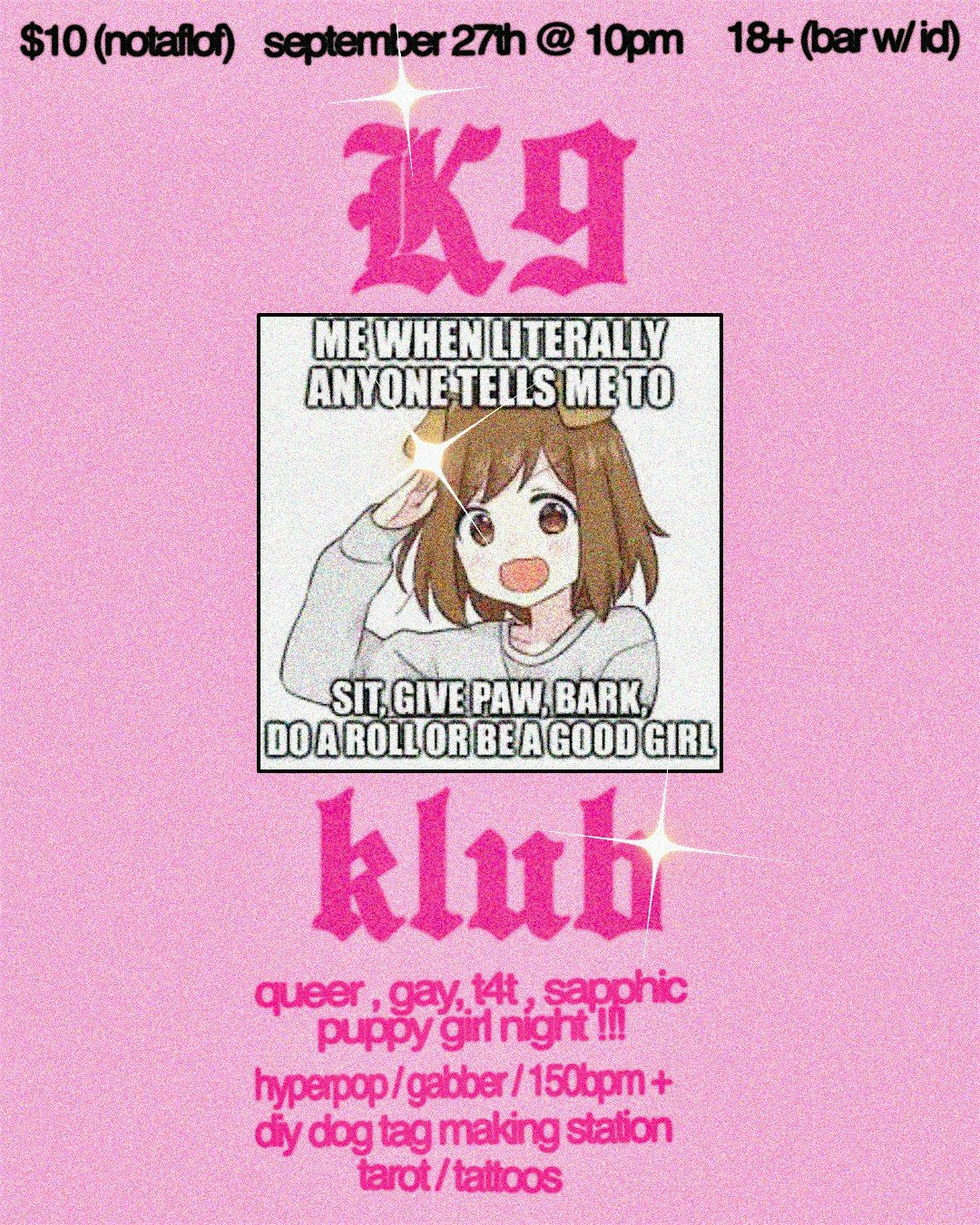 KLUB K9: puppy girl night <3