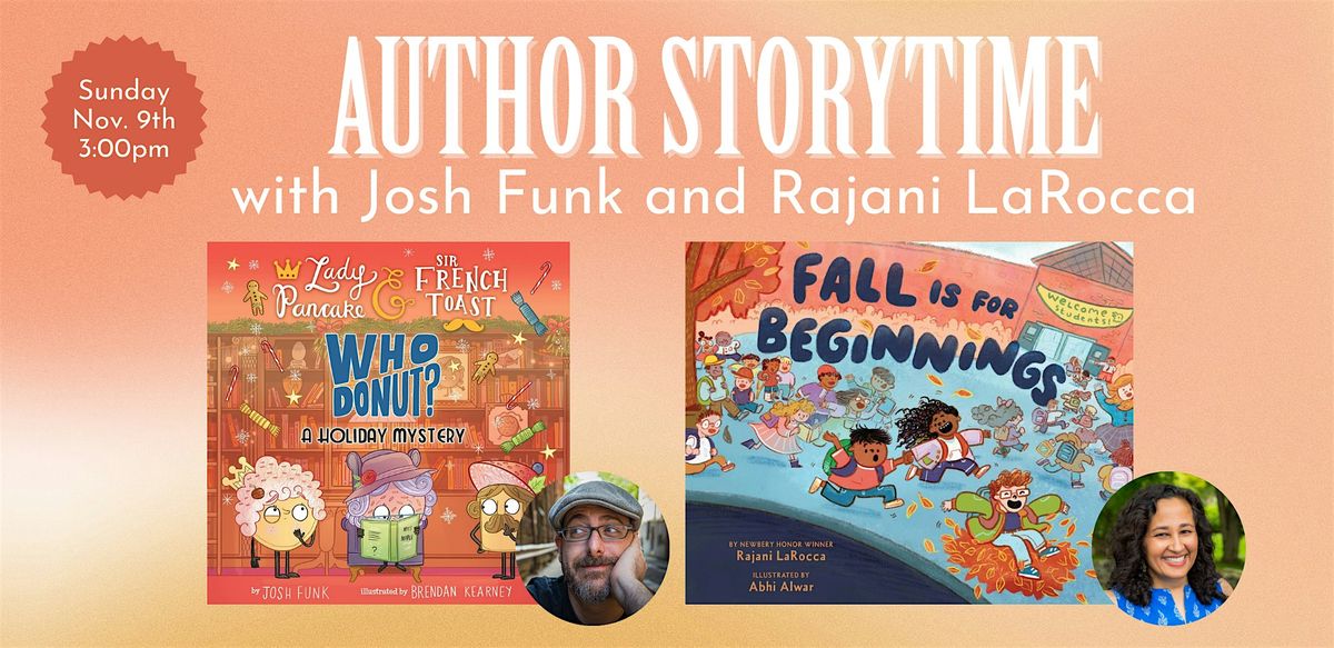 Author Storytime with Josh Funk and Rajani LaRocca
