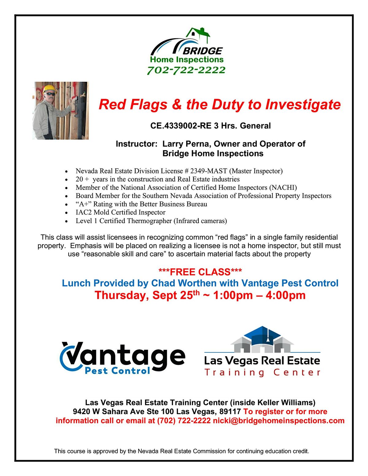 3HR CE w\/Bridge Home Inspections