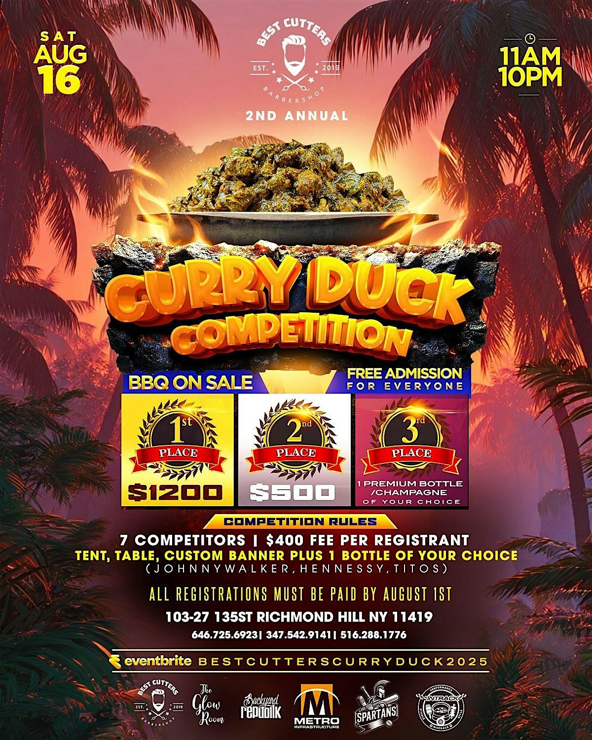 BEST CUTTERS 2ND ANNUAL CURRY DUCK COMPETITION & BBQ LIME