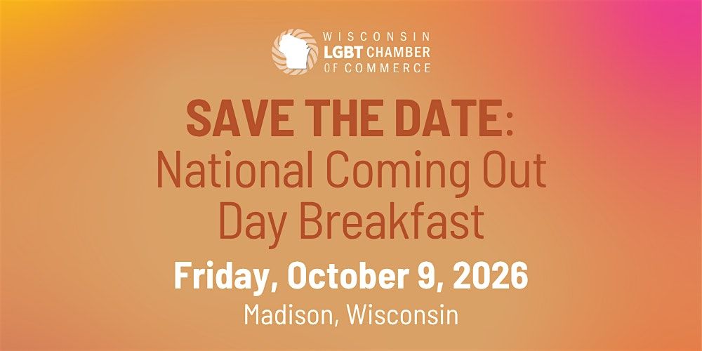 SAVE THE DATE: 2026 National Coming Out Day Breakfast