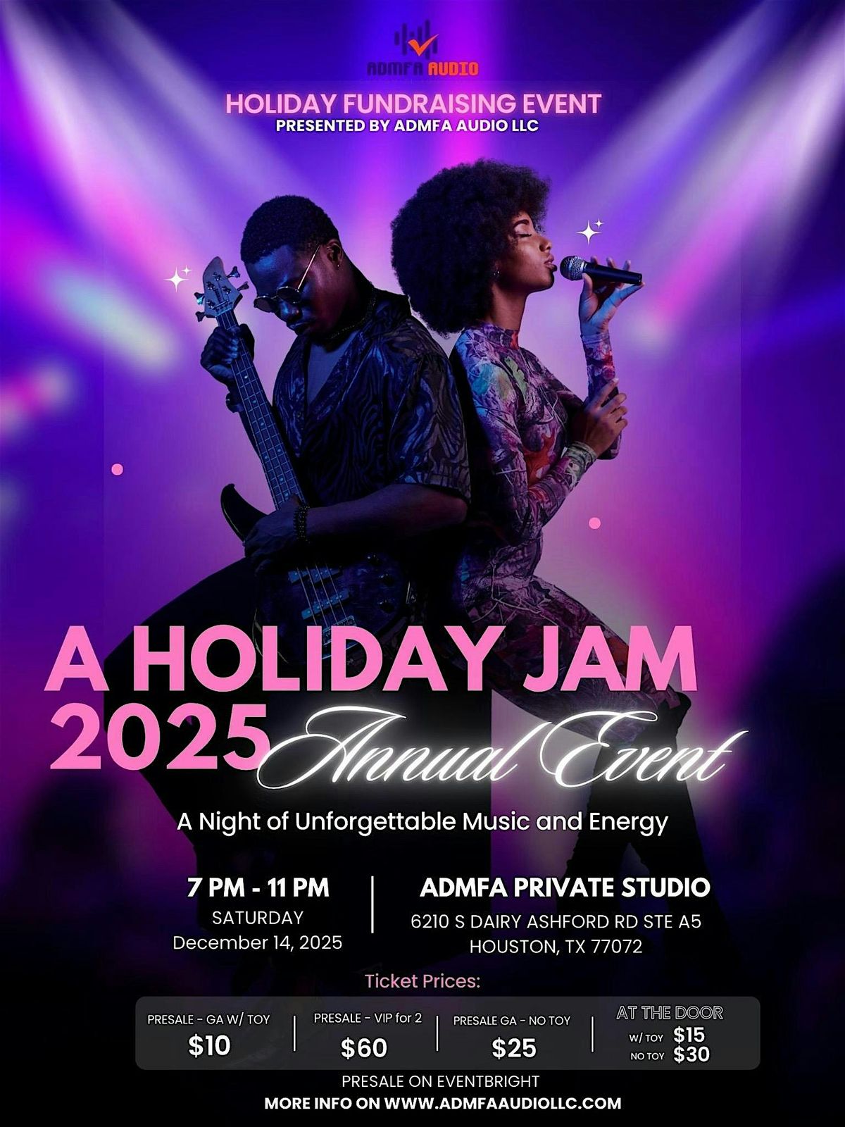 ADMFA Holiday Jam & Toy Drive