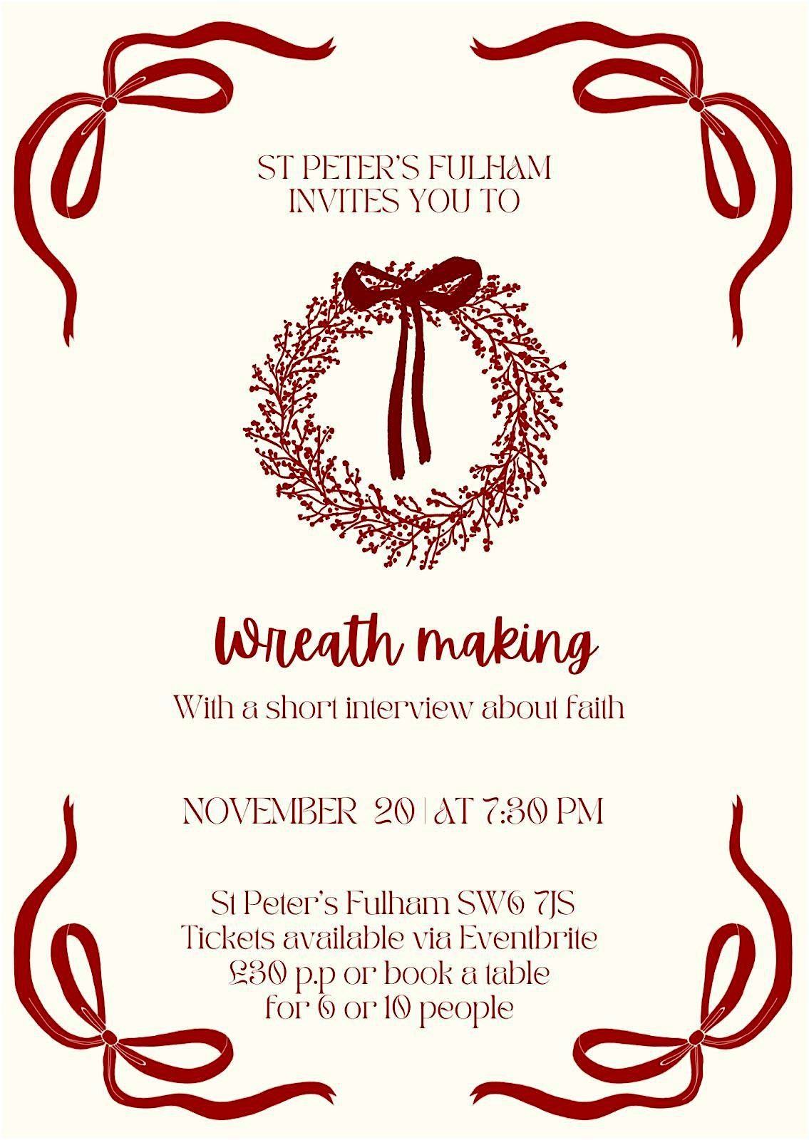 St Peter's Fulham - Wreath Making Evening
