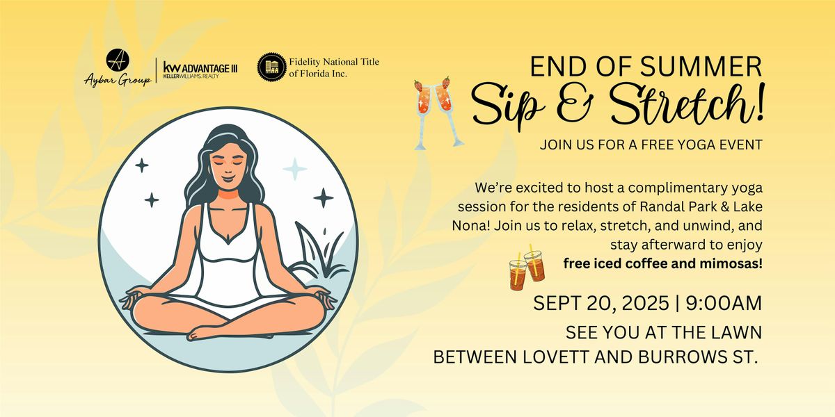 End of Summer Sip & Stretch!