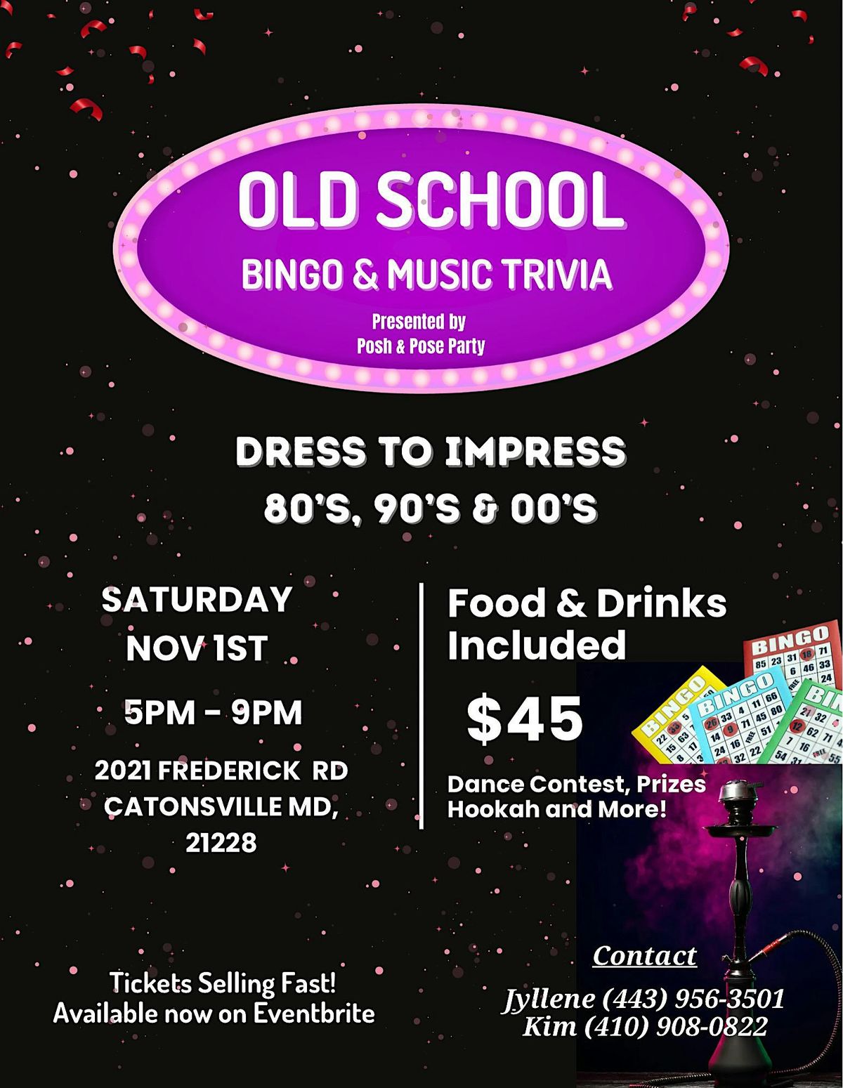 Old school bingo and music trivia