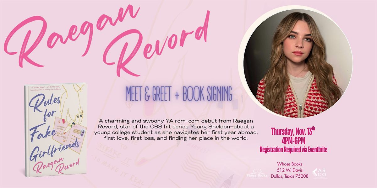 Raegan Revord, Meet & Greet + Book Signing