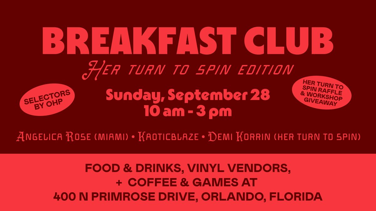OHP X PRIMROSE LANES Present: BREAKFAST CLUB - A 10 AM GROOVY EXPERIENCE!