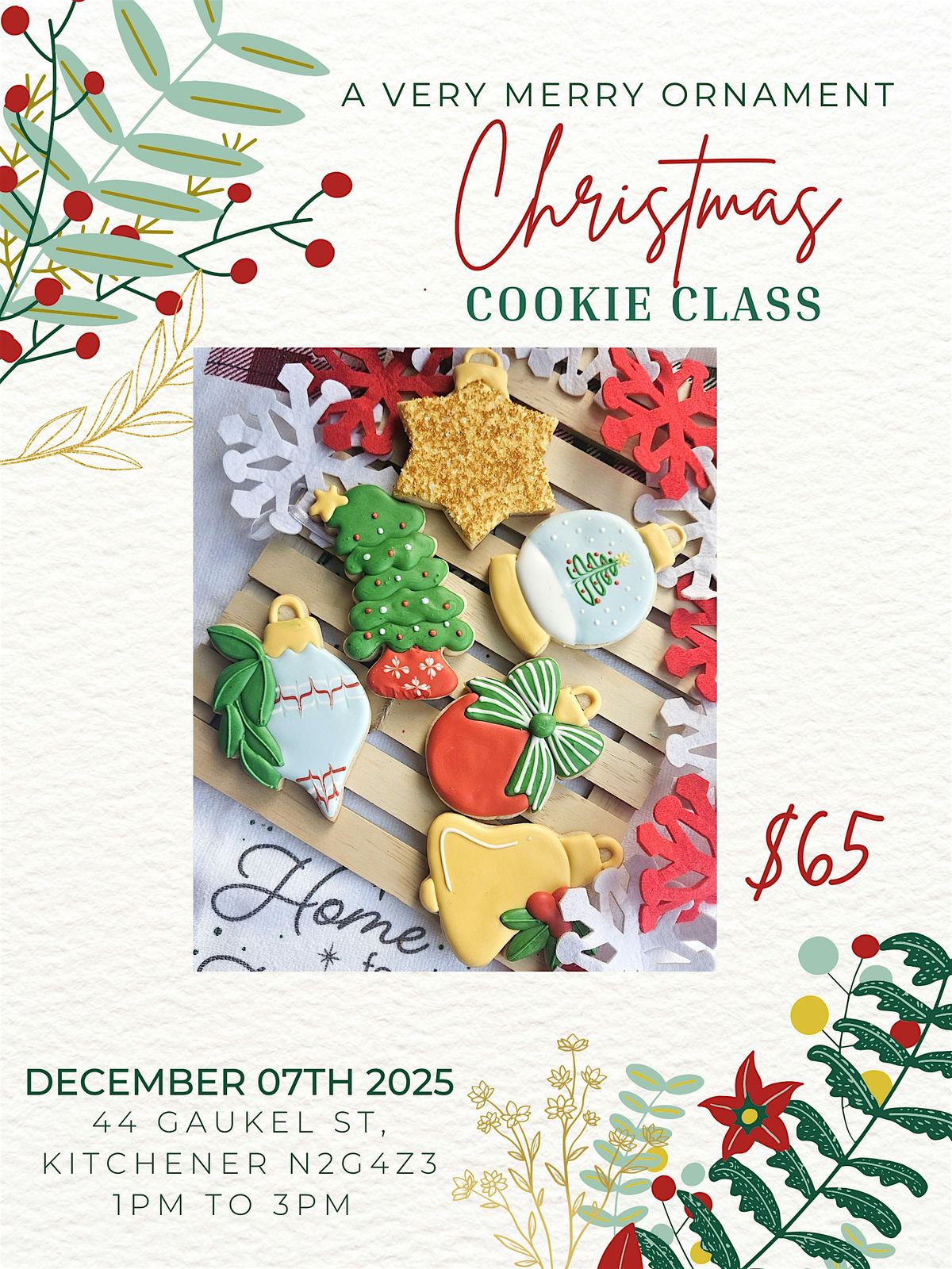 A Very Merry Ornament Cookie Class