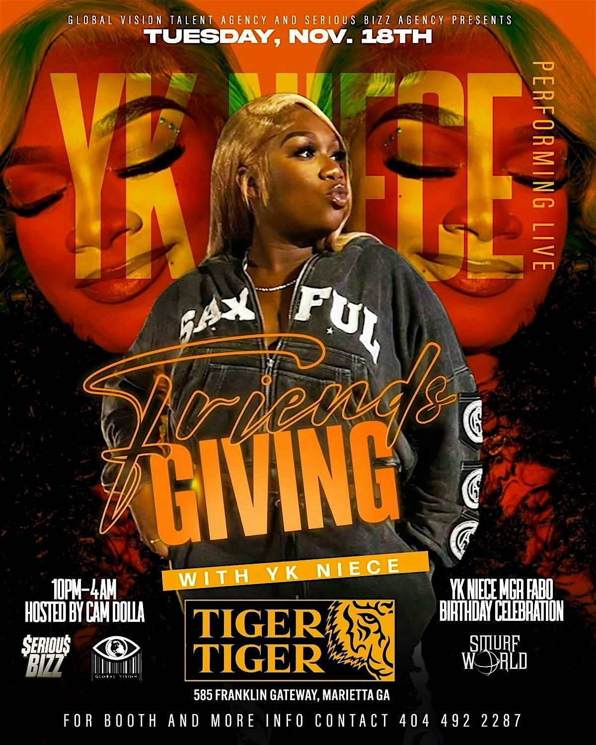 Friendsgiving with YK niece PERFORMING LIVE