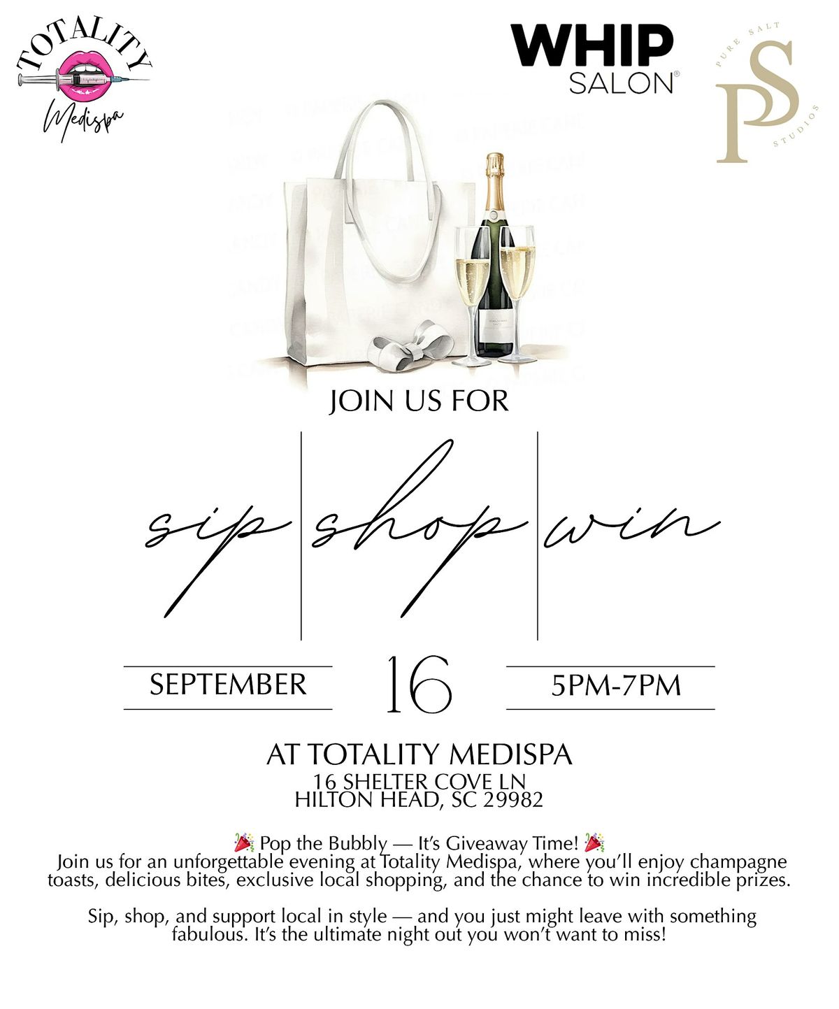 SIP, SHOP, AND WIN!