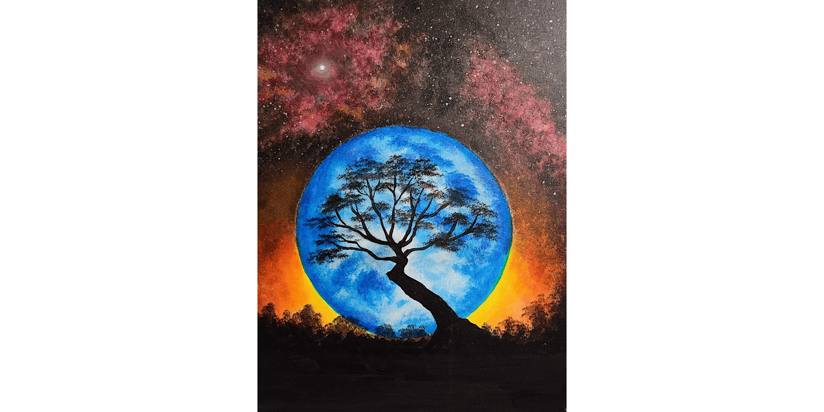 Enchanted Blue Moon - Paint and Sip in Sacramento | Classpop!\u2122