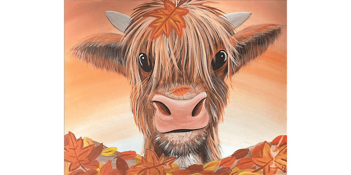 Fall's Highland Calf - Paint and Sip in Austin | Classpop!\u2122