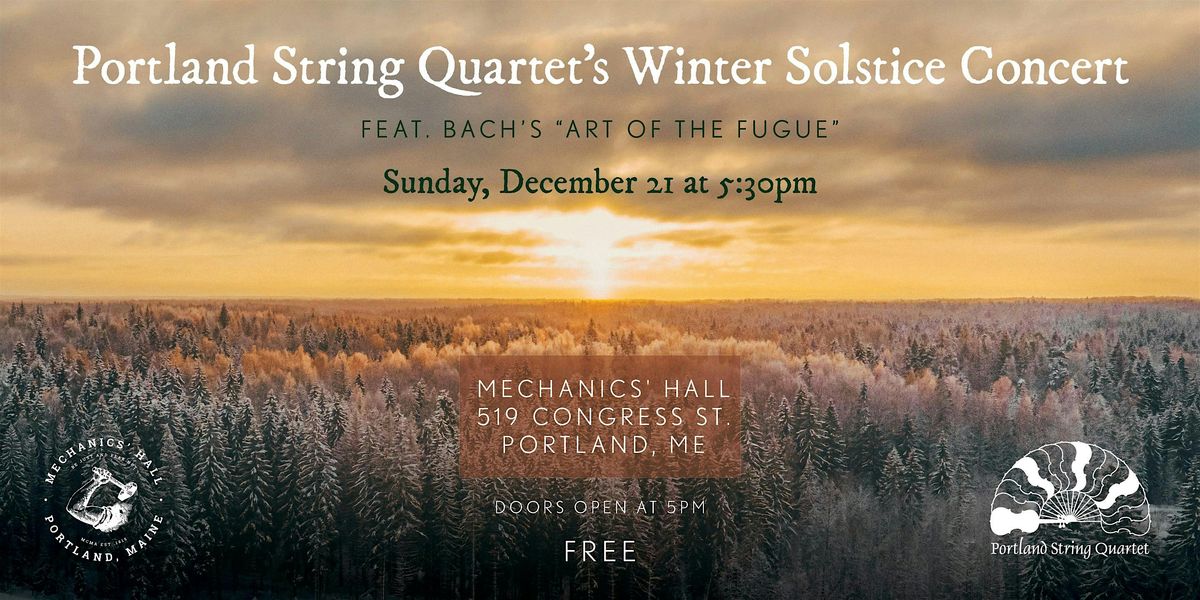 'In the Dark' Portland String Quartet's Winter Solstice Concert