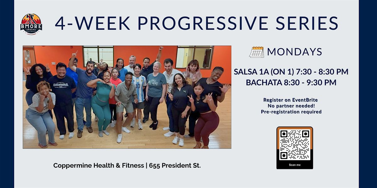 4-Week Progressive Beginner Salsa & Bachata Classes|Latin Dance Series