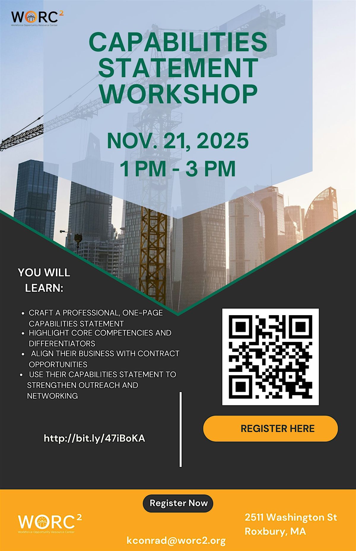 WORC\u00b2 presents:  Capabilities Statement Workshop