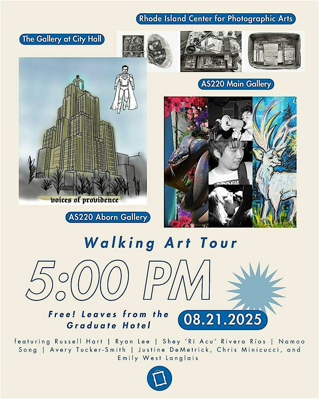 5:00 pm Walking Art Tour! with Gallery Night Providence