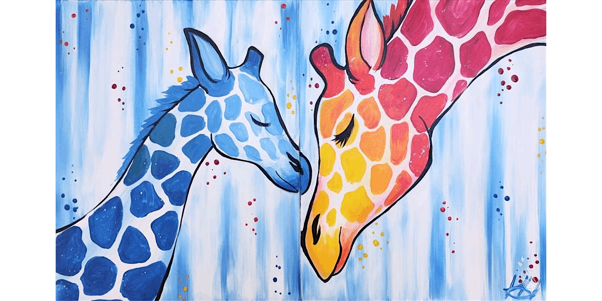 Family of Giraffes - Paint and Sip in Houston | Classpop!\u2122