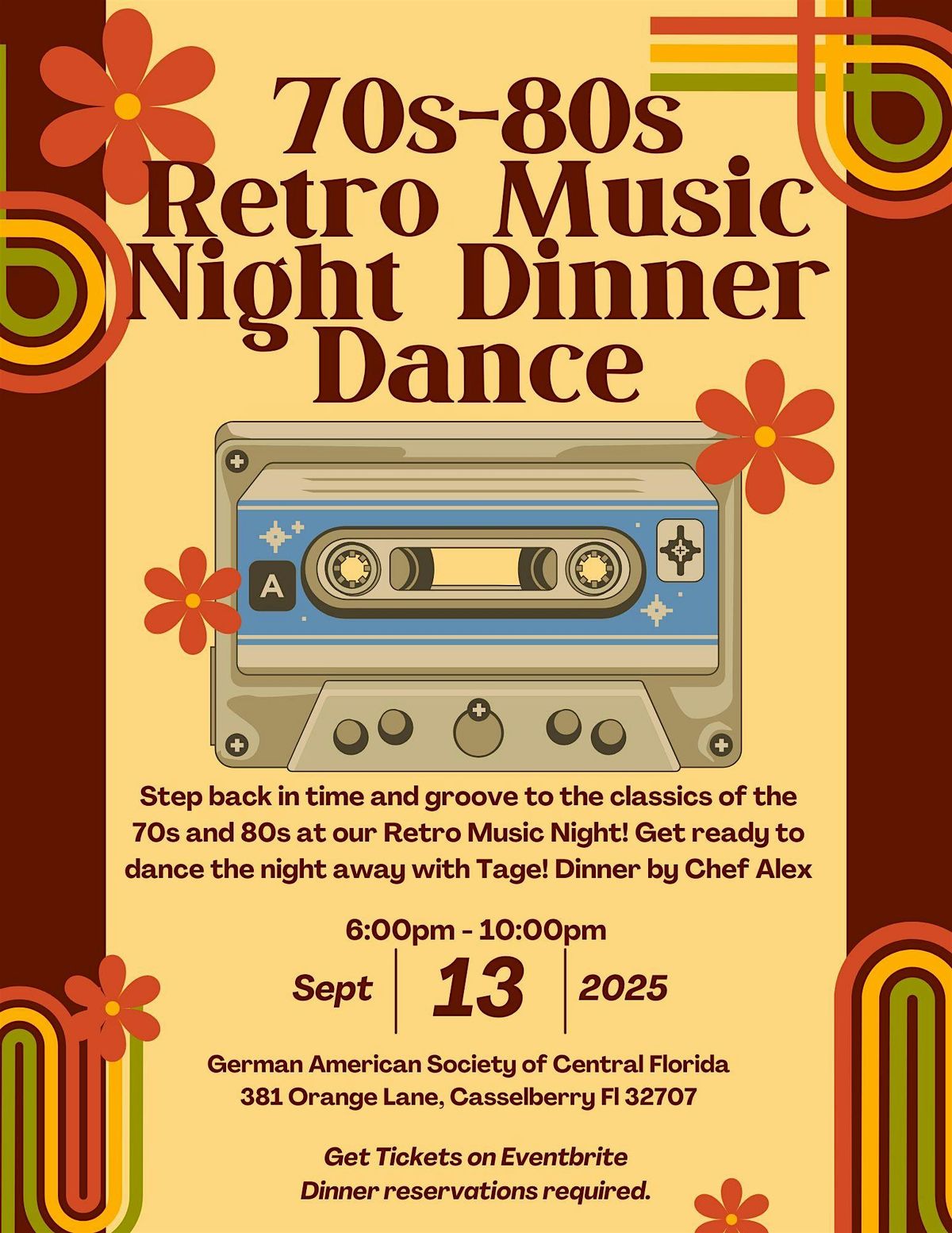 70's - 80's Retro Music Night Dinner & Dance